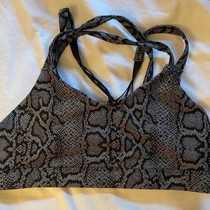 Snake skin sports bra